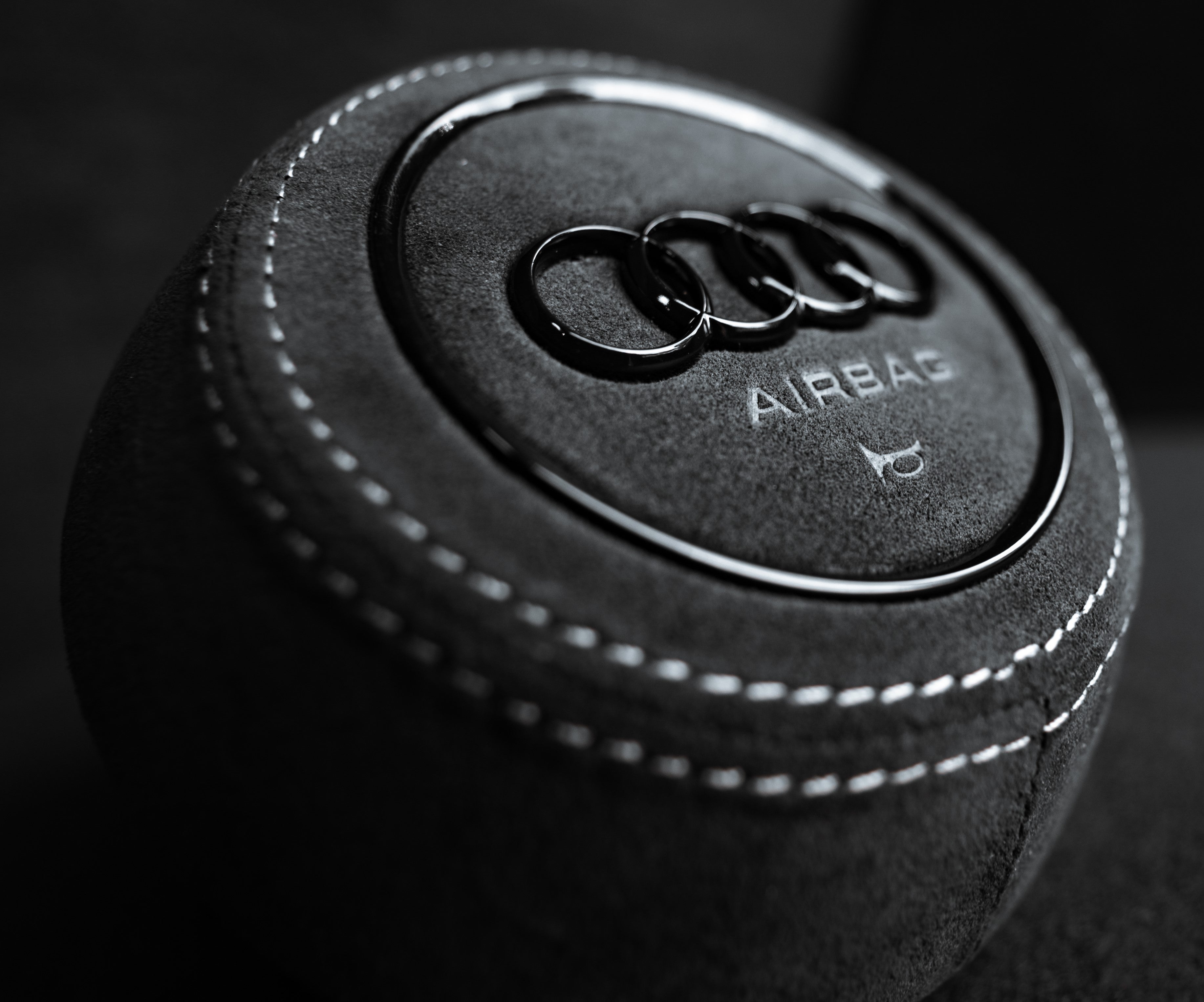 Audi custom airbag cover in alcantara 