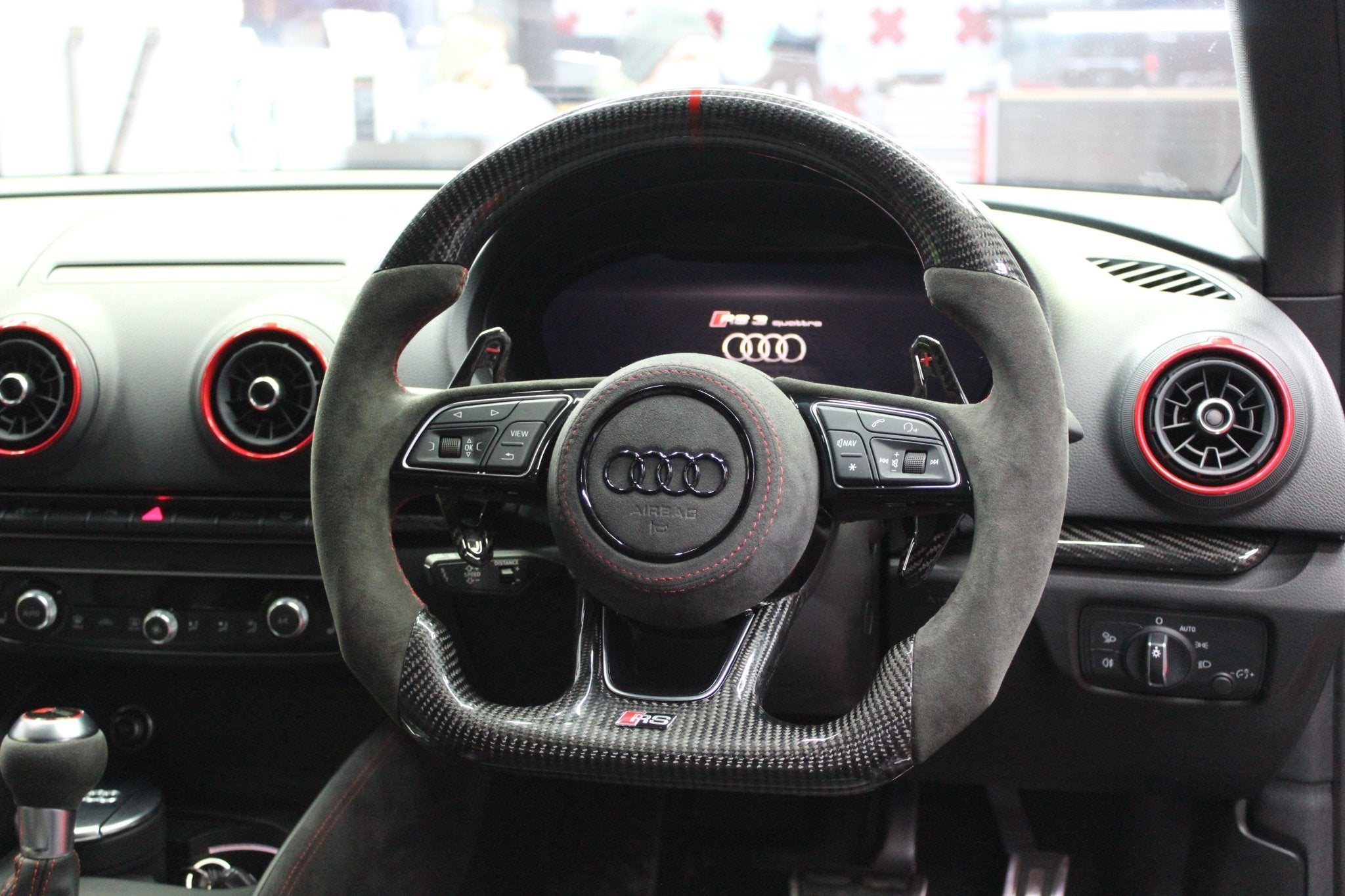 2016+ Audi A3/4/5 S/RS Model Custom Alcantara/Leather Steering With Paddle  Shift
