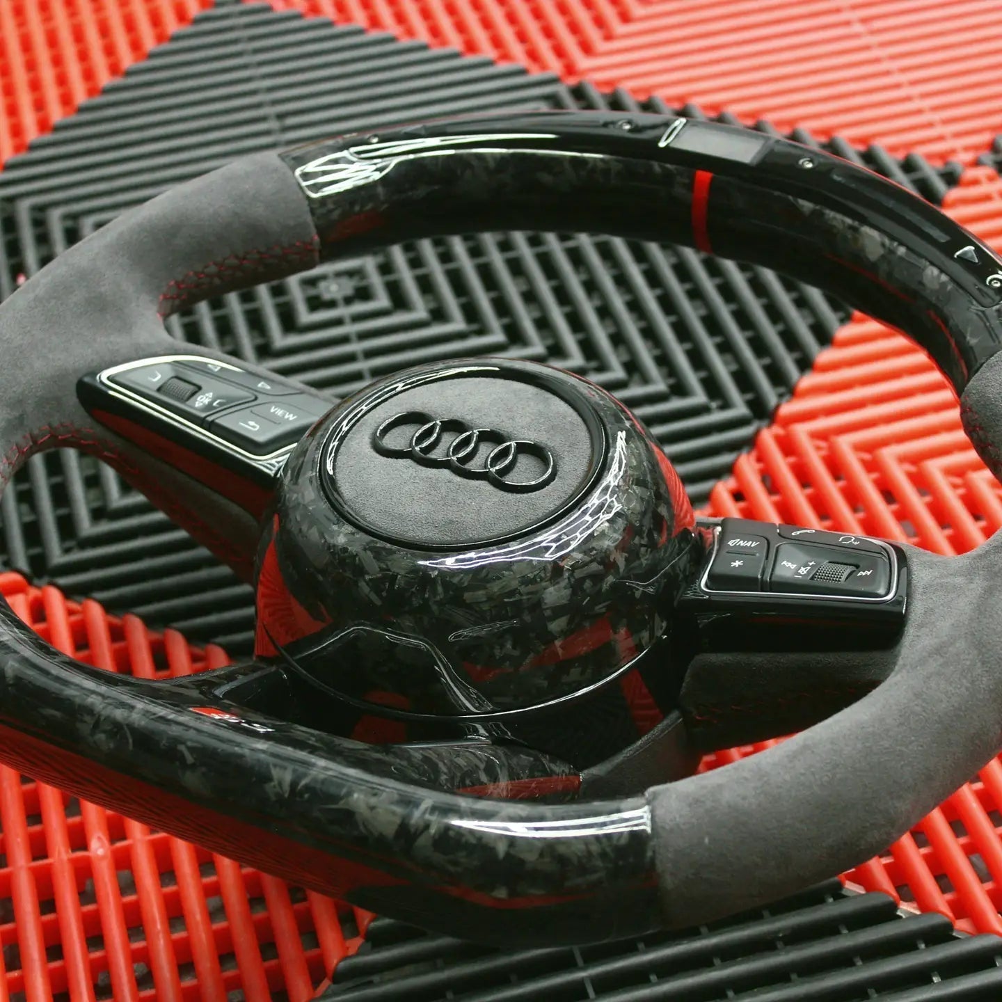 carbon fibre audi steering wheel