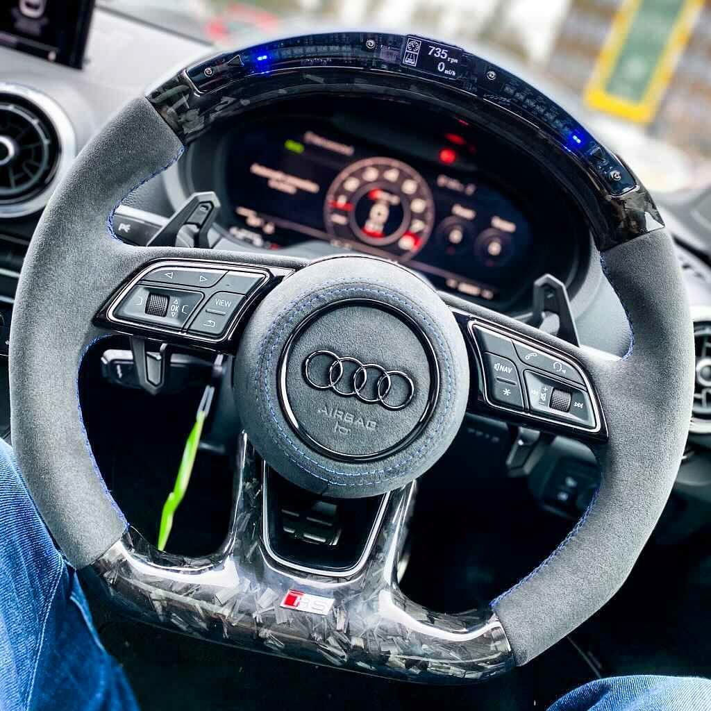 Audi RS3 forged Carbon steering wheel with LED display