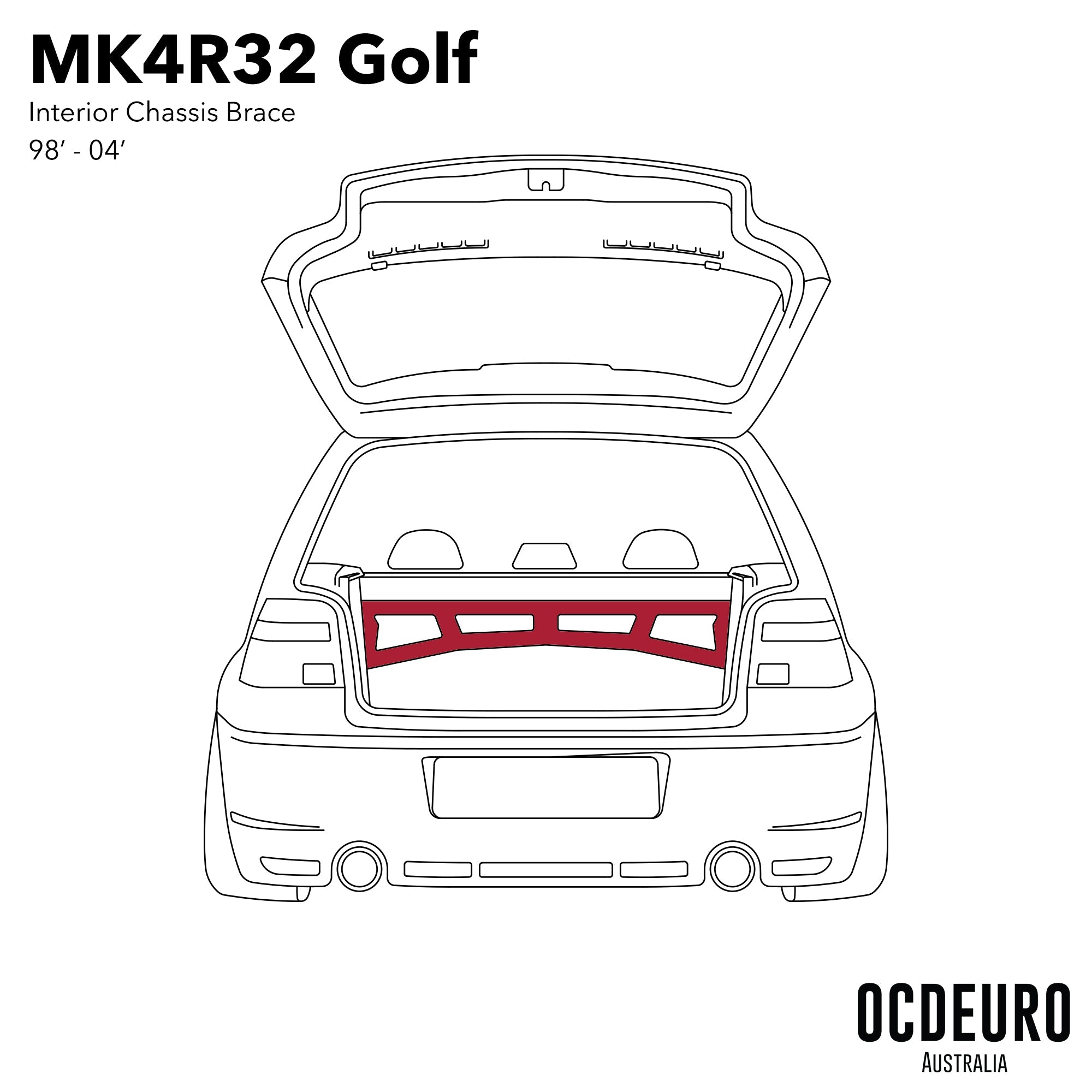 OCDEURO VW Golf MK4 Rear Brace